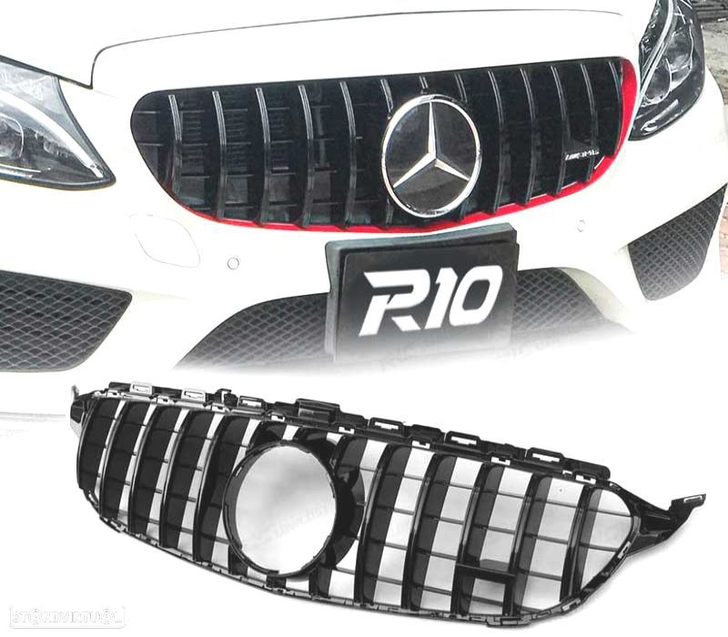 GRELHA MERCEDES CLASE C W205 14-18 LOOK AMG GT PRETO BRILHANTE - 1