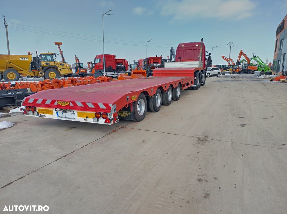 Broshuis 4AUO-4 axe, EXTENSIBILA, 2 axe viratoare, axe GIGANT, Masa propie 10,8t, Carte identitate RAR, inaltime podea 0,89m, lungime podea 9m, latime 2,55m, extensibila lateral la 3m-PROMOTIE 29.000 EUR+Tva - 1