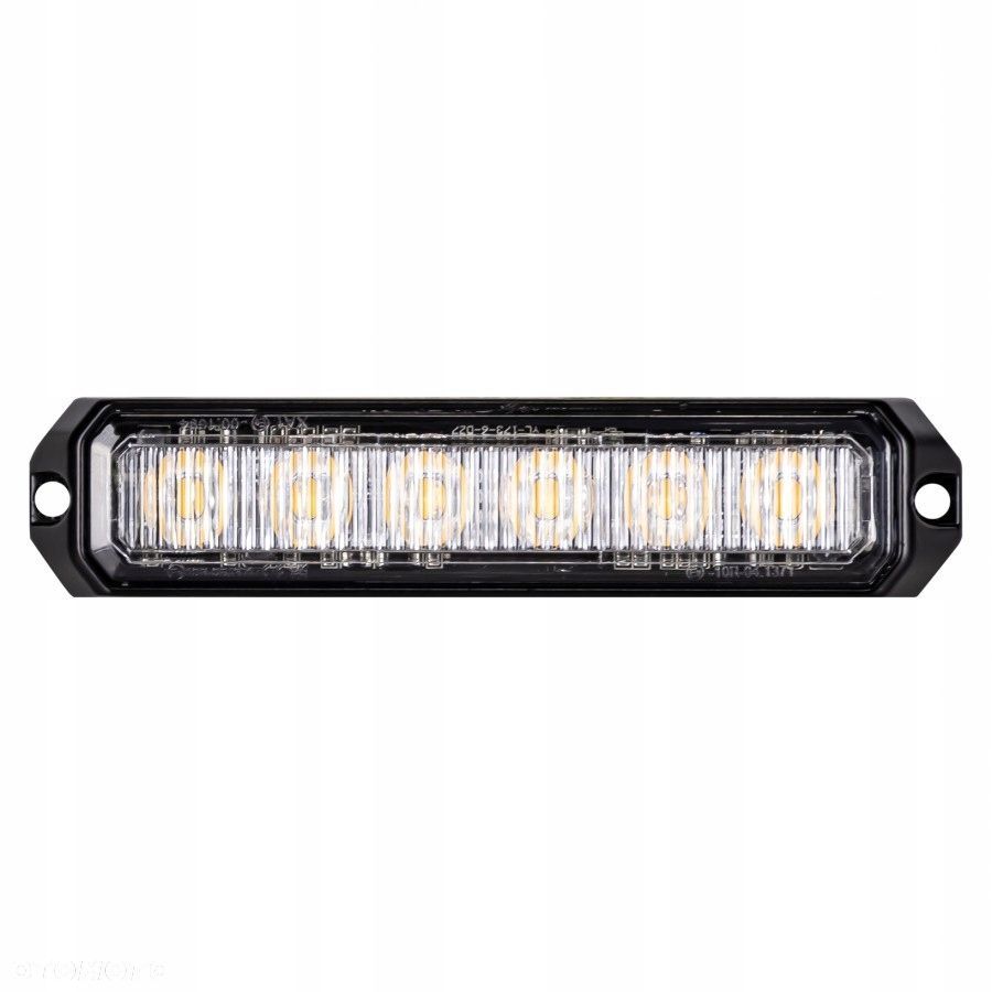 lampa strobo 6x led pomarańczowa r10 r65 uniwersalna - 2