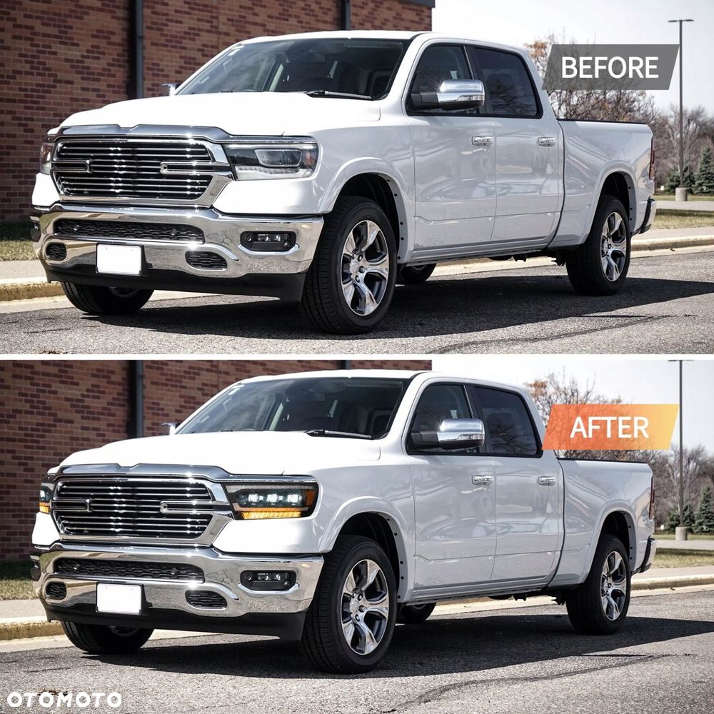 reflektor lampa kpl vland full bi led neon tuning dodge ram v 5 1500 19-24 - 8