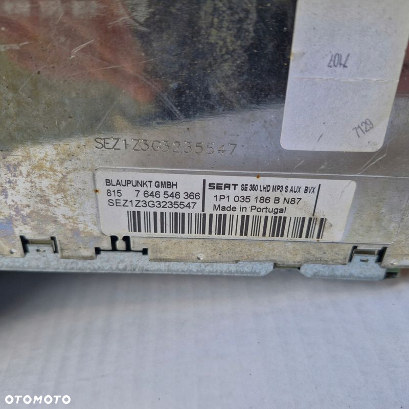 RADIO Seat Leon Altea 05-12r. Nr 1P1035186B , 1P1035186BN87 , 7646546366 - 3