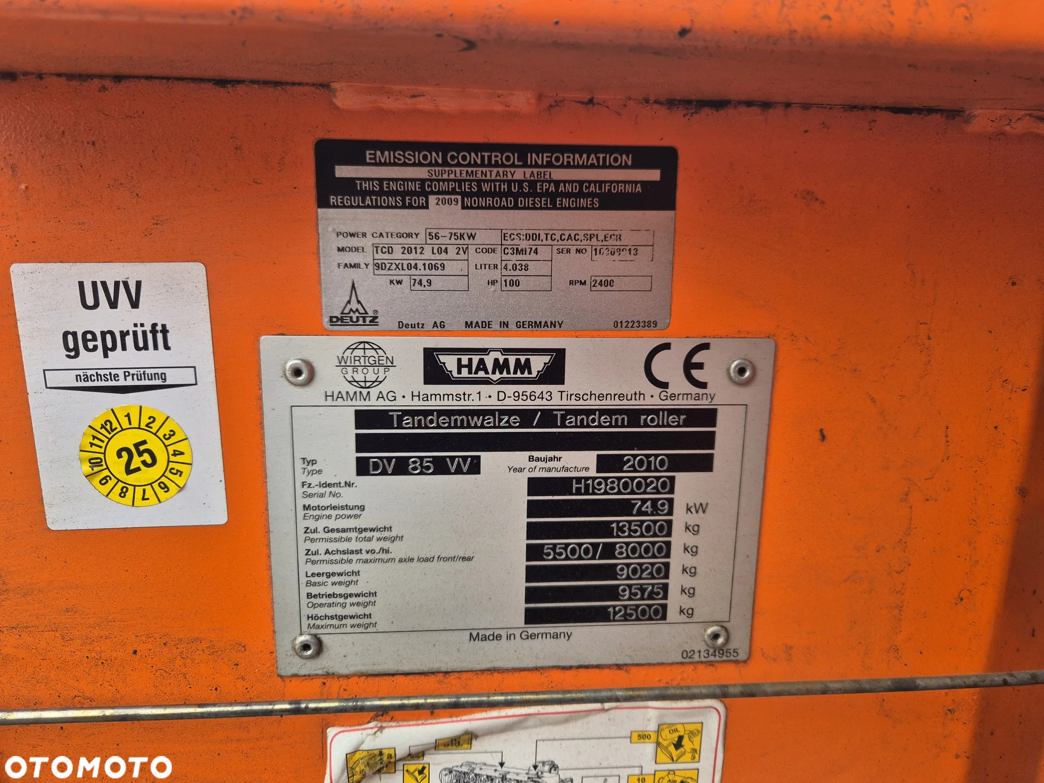 Hamm DV 85 VV Walec Drogowy Posypywarka Hammtronic Stal-Stal - 9