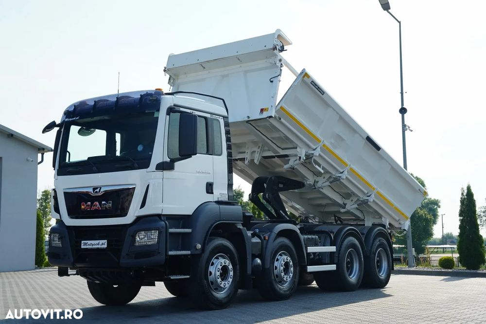 MAN TGS 35.420 / 8X4 / BASCULATOR 2 LATURĂ / MEILLER KIPPER / HYDROBRA / AUTOMAT / EURO 6 - 2