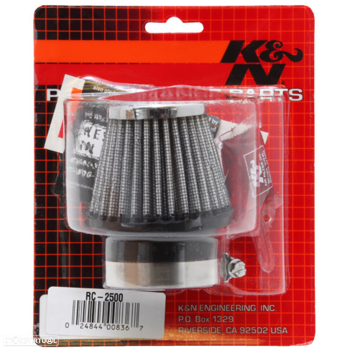 filtro de ar desportivo k&n clamp-on 49mm rc-2500 - 2