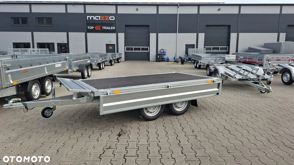 Neptun DOSTAWA! Przyczepa platforma wym. 263x145x30cm koła pod spodem N7-263 2 BaseLine, wszystkie burty DEMONTOWALNE, DMC 750kg GN87 - 22