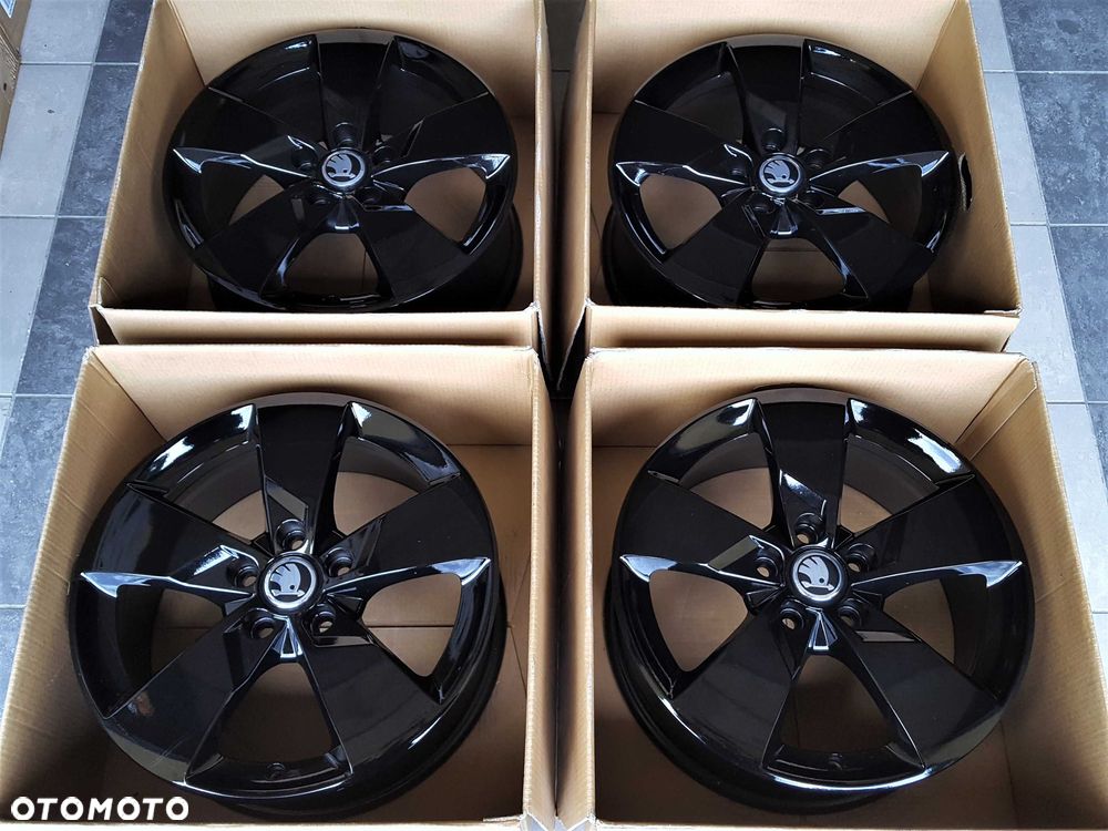 Alufelgi 17 5x112 Skoda Octavia Superb Yeti Karoq Kodiaq Czarne ! 223# - 6