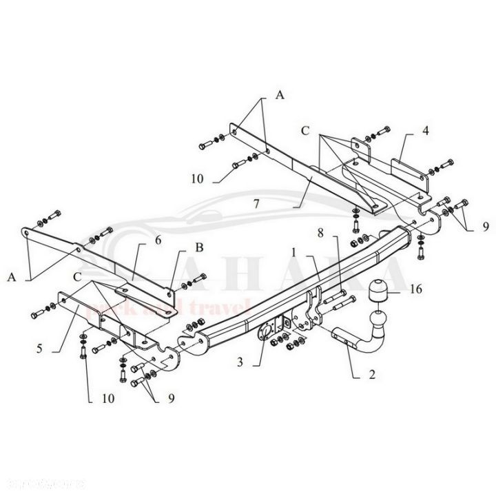 Hak Holowniczy Odkręcany Do Mitsubishi Colt Hatchback 2008-2013 - 3
