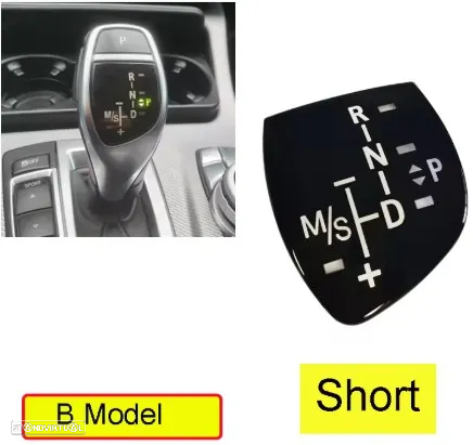 Capa autocolante ///M botão IDrive ou para manete cx. automática BMW - 7