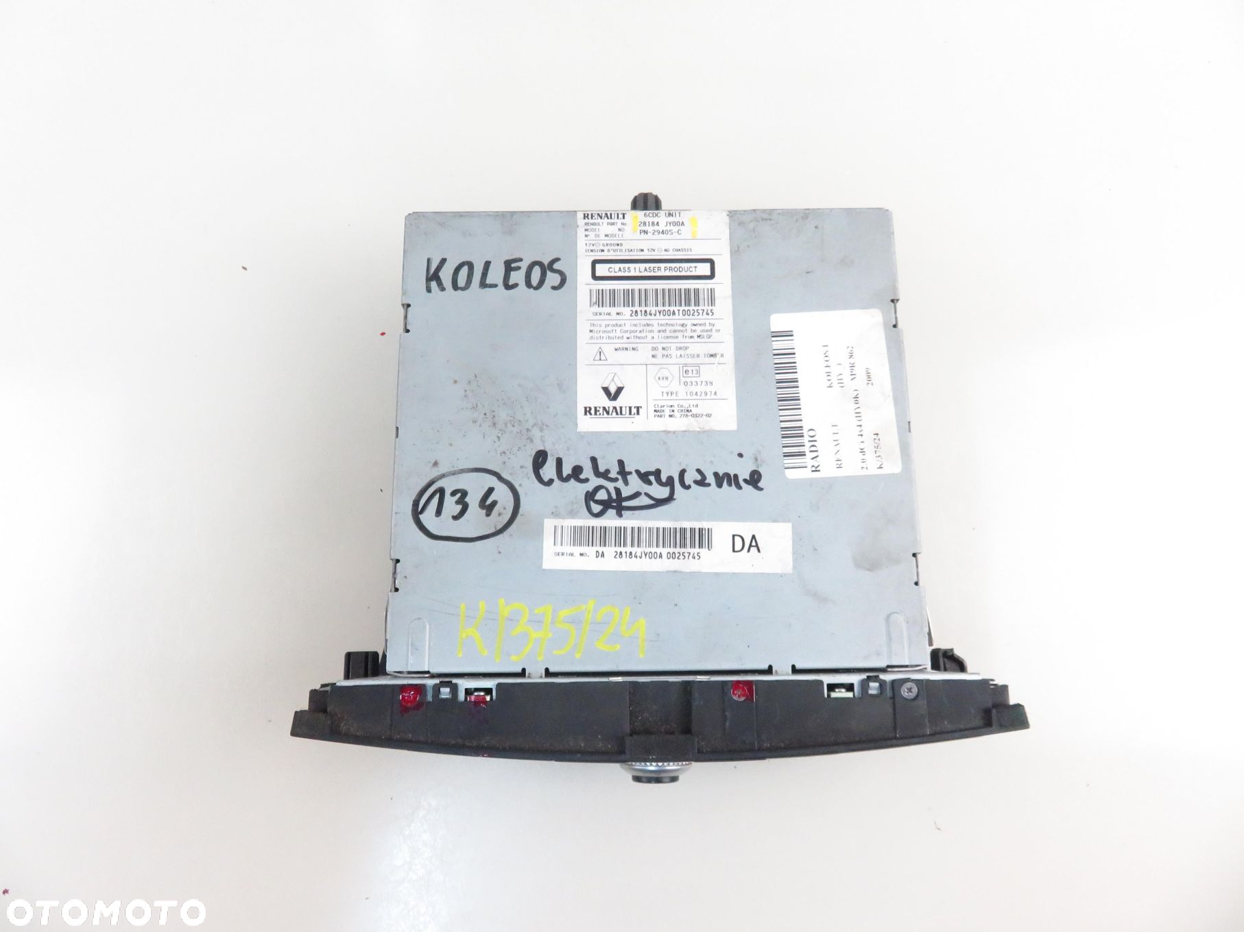 RADIO RENAULT KOLEOS I (HY_) 28184JY00A ROZKODOWANE - 11