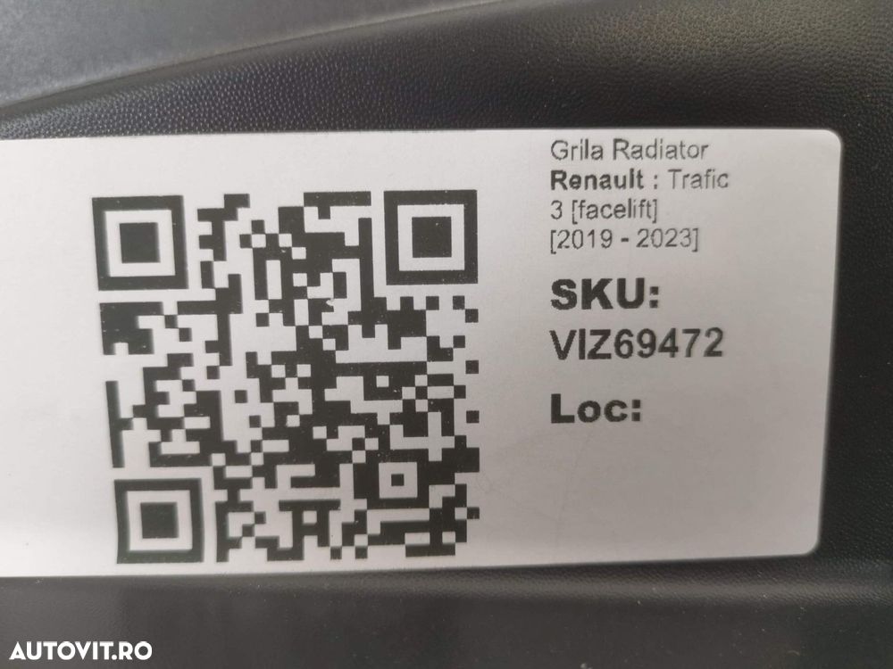 Grila Radiator Renault  Trafic 3 [facelift] 2019 2020 2021 2022 2023 O - 8