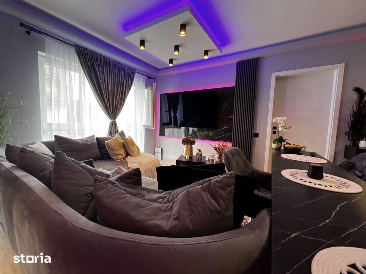 Apartament ultrafinisat de 3 camere, 70 mp, 14 mp terasa, zona Teilor — fotografia 2