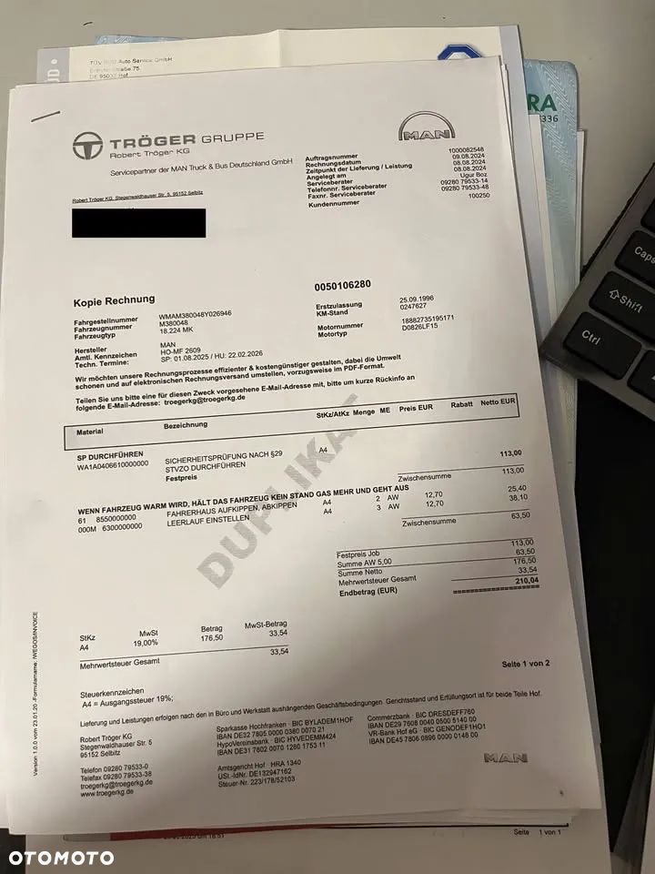 MAN 18.224 SILENT F2000 klima bramowiec do zabudowy kiper wywrotka 18 224 - 17