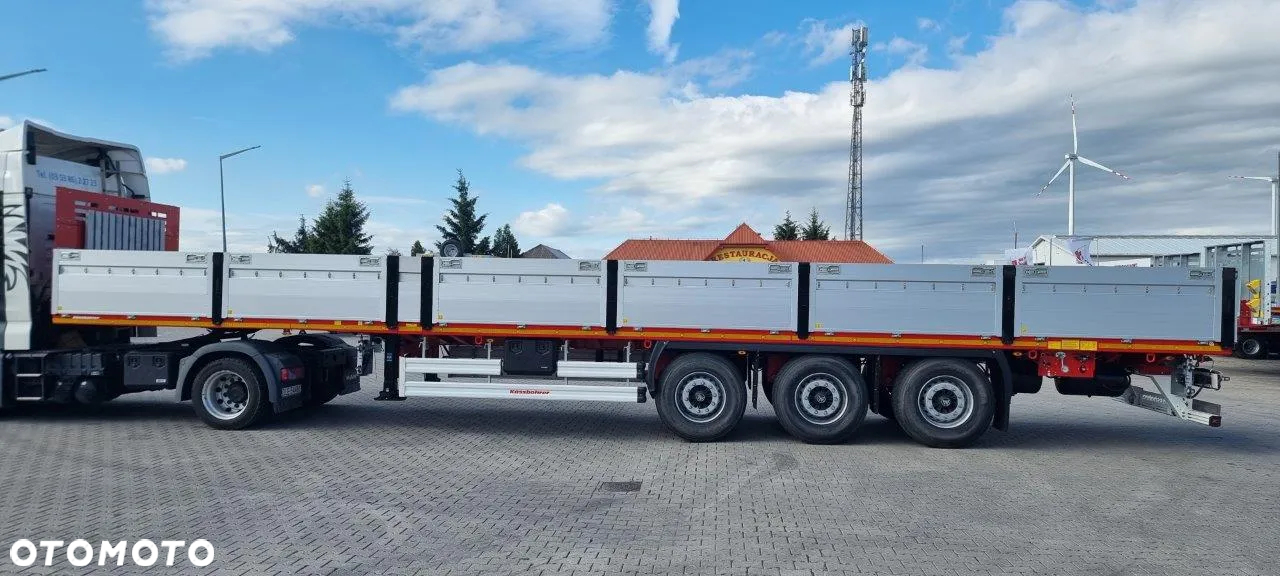Kassbohrer Kaessbohrer naczepa platforma rozciągana, burty aluminiowe - 6