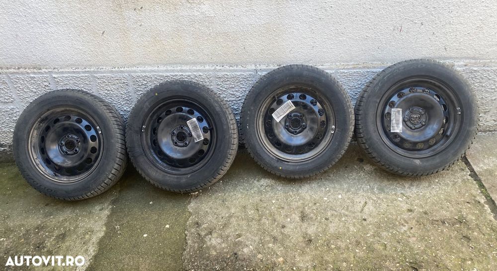 Set roti iarnă Pirelli Winter Sotto Zero 3 DOT 2023 + jante oțel 16” – ca noi, rulate 2.000 km - 1