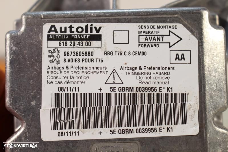 Centralina De Airbags Peugeot Rcz  9673605880 / 618294300 / 618 29 43 - 7