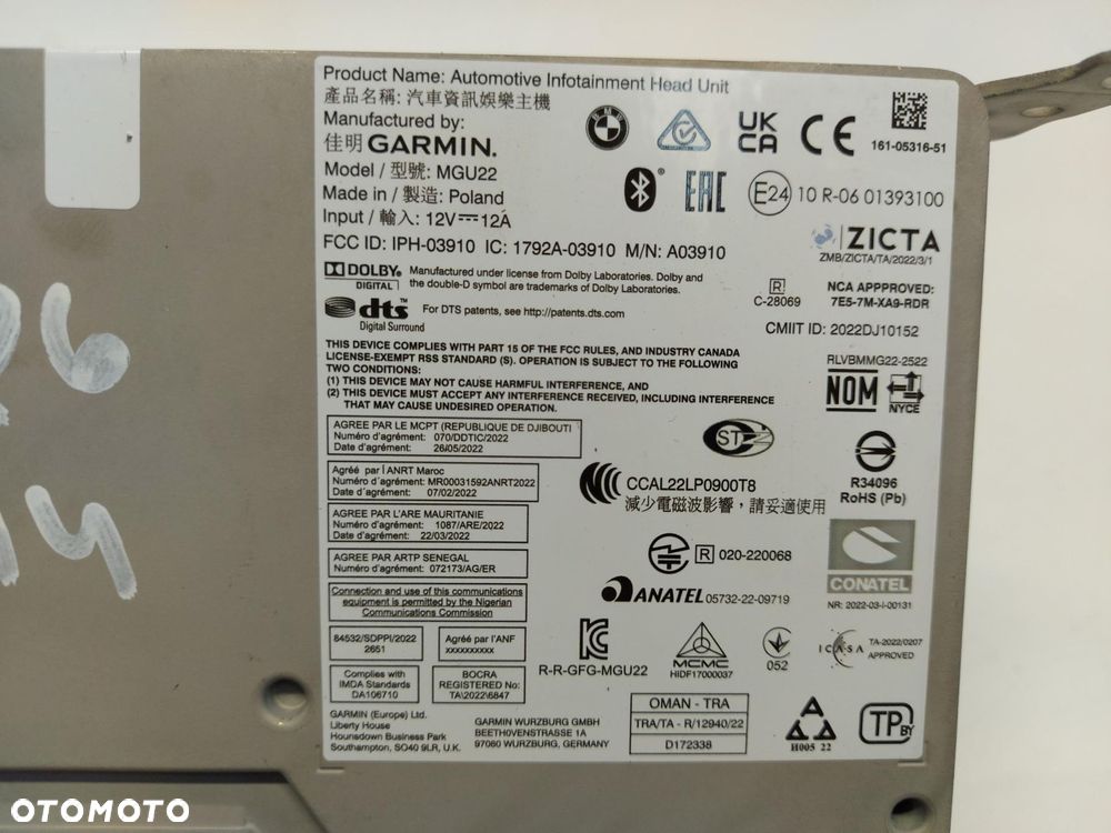 BMW i4 G26 4 GranCoupe, 2023 radio nawigacja navi garmin wtyczka 5b3d9e3 - 4