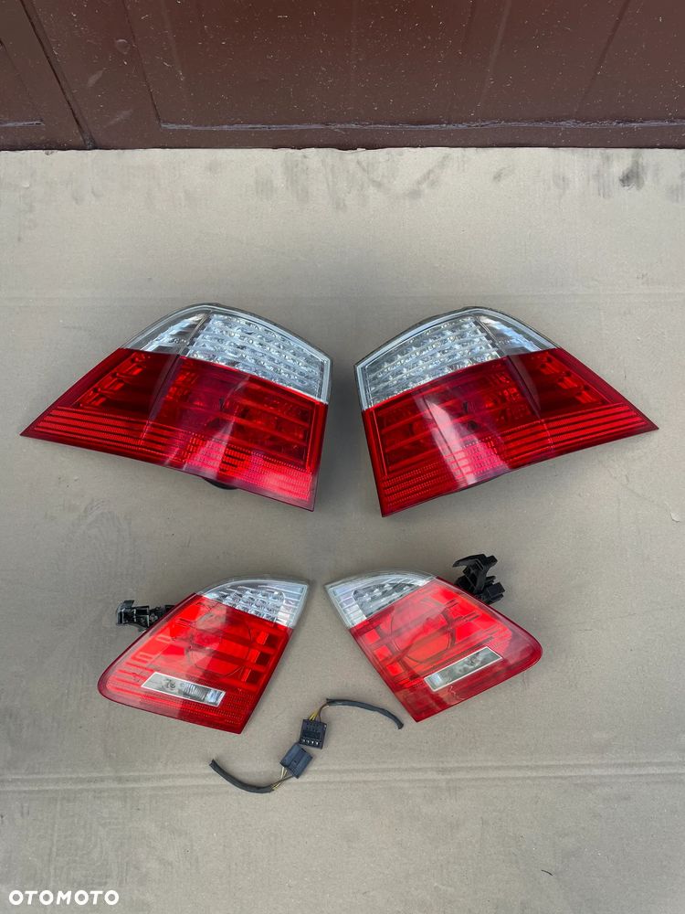 bmw e61 tył tylnie lampy lift LED oryginał sprawne komplet + wtyczki - 1