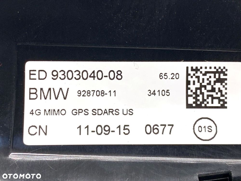 ANTENA MODUŁ  BMW 3 (F30, F80) 2011 - 2018 328 i xDrive 180 kW [245 KM] benzyna 2012 - 2016 6809301 - 5