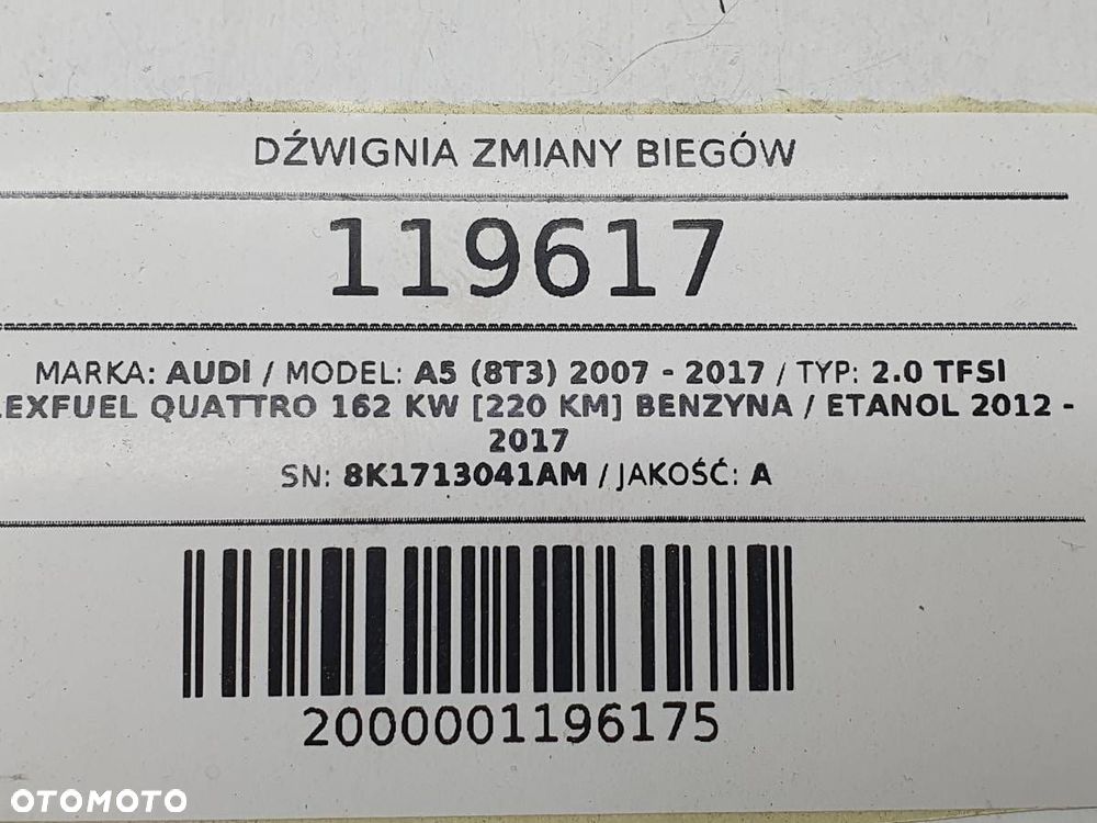 WYBIERAK GAŁKA DŹWIGNIA ZMIANY BIEGÓW AUDI A5 8T EU 8K1713041AM - 9