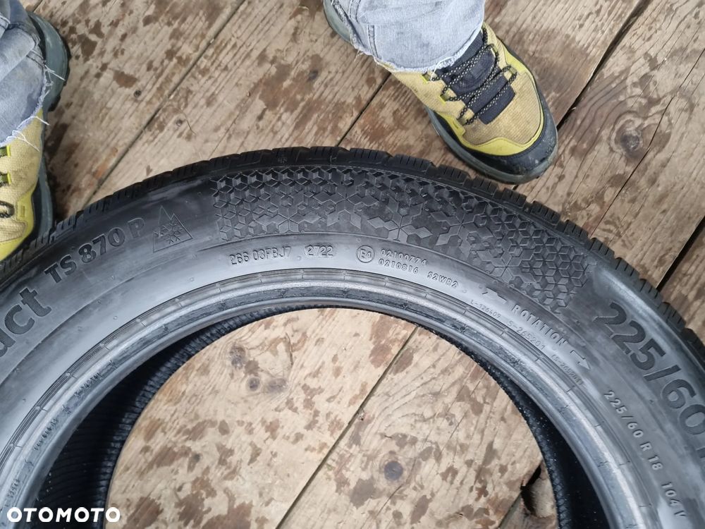 Opony Continental WinterContact TS870P 225/60R18 2022r,6,5/6mm bdb stan - 12