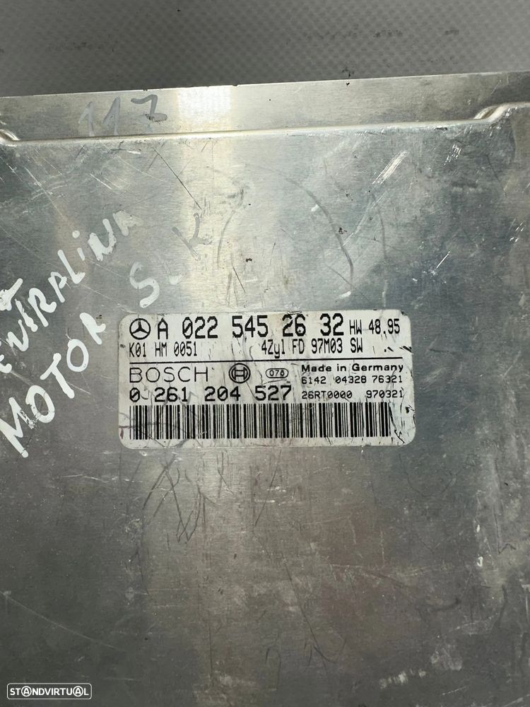 .Centralina Motor Bosch Mercedes Benz 2.3 Kompressor ME2.1 M111 111 A0225452632 0261204527 1996 - 2000 - 7