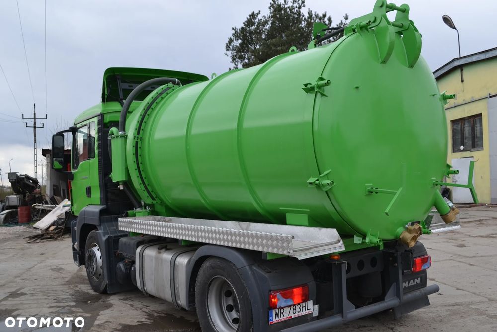 MAN TGS 18.420 2018 ROK ASENIZACYJNY SZAMBIARKA NOWA BECZKA 12.5 m³ POMPA JUROP RV 360 KLIMATYZACJA - 4