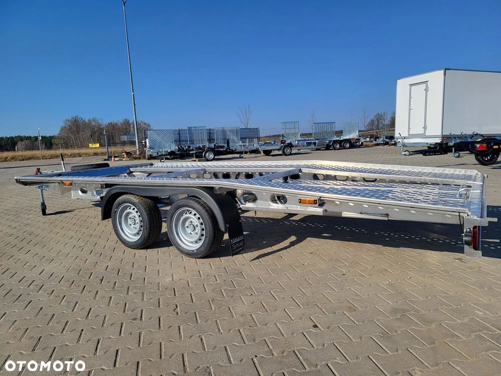 MAZZO Laweta 450x205cm DMC 2700kg raz łamana, MASA WŁASNA TYLKO 420kg, aluminiowa z najazdami i kołem zapasowym - 8