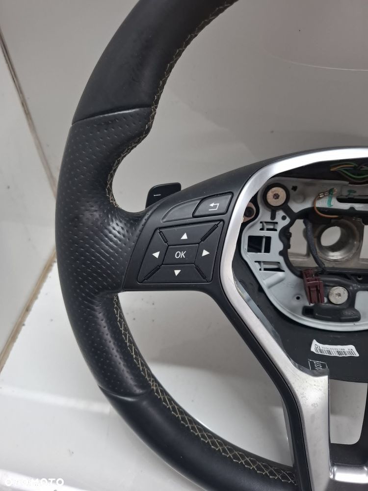 KIEROWNICA MULTIFUNKCYJNA MERCEDES W246 ŁOPATKI SKÓRA ŁADNA - 5