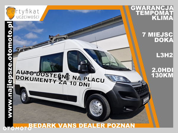 Citroën Jumper L3H2, BRYGADÓWKA, 7 miejsc, DOKA, tempomat, klima,
