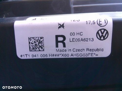 VW TOURAN 1T1 LIFT 10-15 PRAWA PRZEDNIA LAMPA ORYGINAŁ 1T1941006H - 12