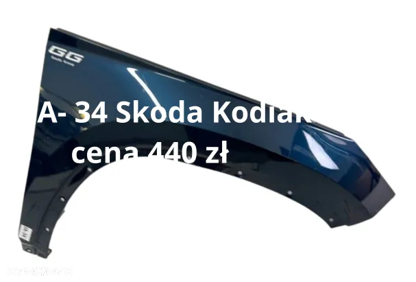 AUDI A4 B8 Lift 11-16r Błotnik przedni prawy przód srebrny LX7W / Skoda Kodiak Kodiaq 16-13r 565821106 ciemny niebieski - 3