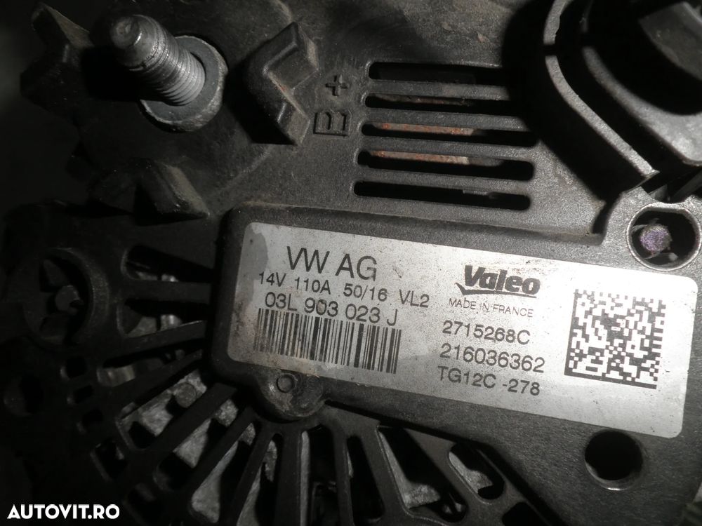 Alternator Skoda Rapid , Octavia 3, Seat Leon, 1.6 TDI 03L903023J - 3