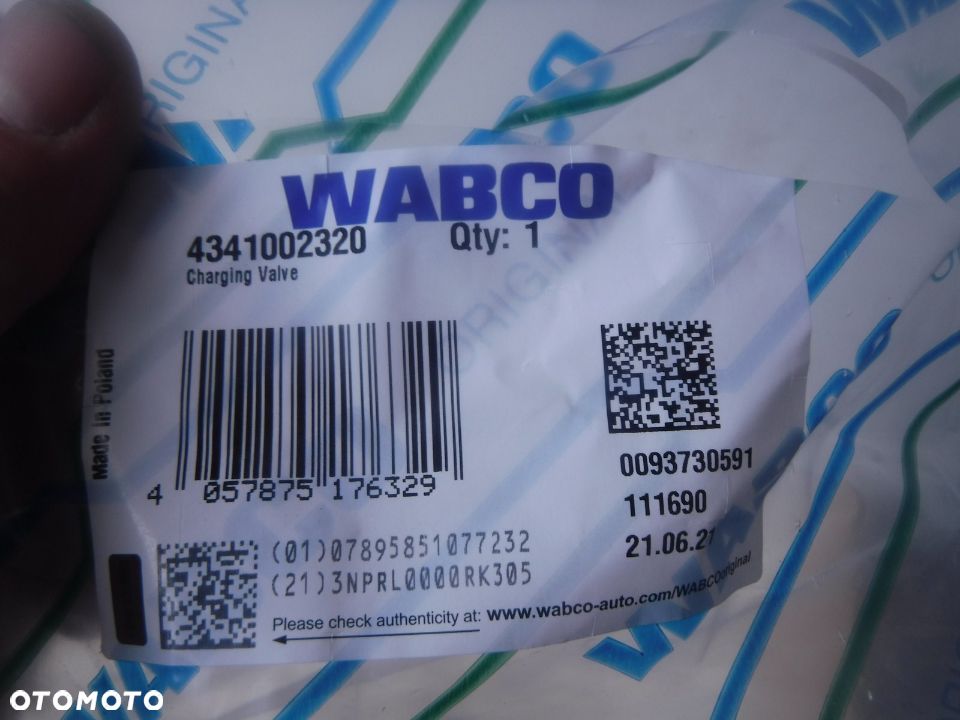 ZAWÓR PRZEPŁYWOWY M22X1 5 7 3-8 5 OPZ 8 5BAR wabco - 2