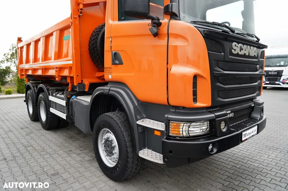 Scania G 440 / 6x6 / BASCULĂ TRIPLU / 2X HIDRODROBOOTS / BOARDMATIC / 100% ANVELOPE / MANUALĂ - 16