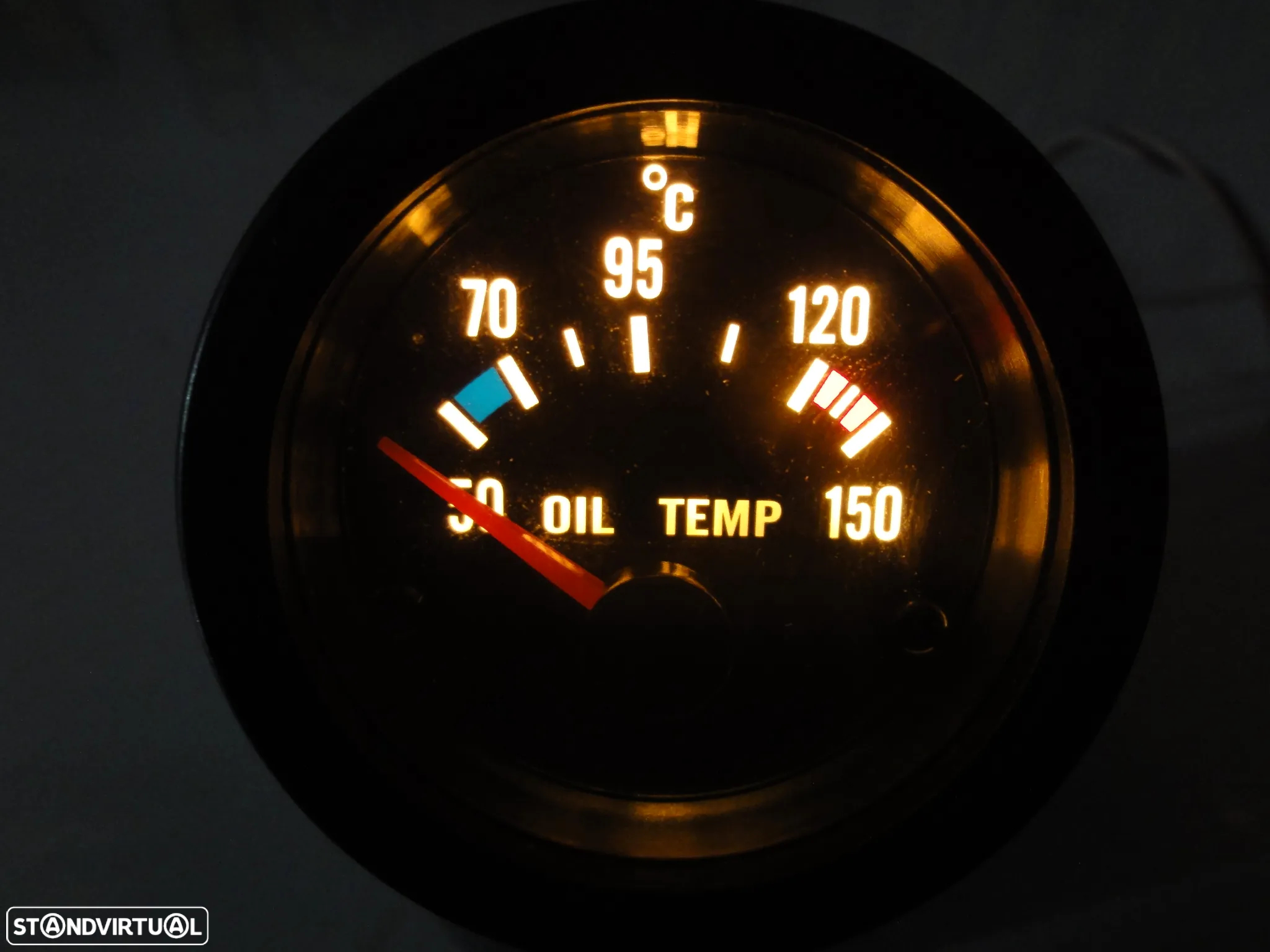 Manómetro fundo preto estilo VDO / Od school disponível em Amperímetro, pressão do turbo, pressão do oleo, temperatura do oleo, temperatura da água, voltagem, vacuo - 40