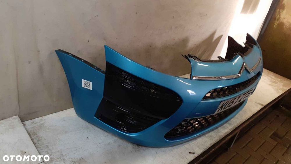 * ZDERZAK PRZÓD PRZEDNI DO CITROEN C4 GRAND PICASSO KNYC BŁĘKITNY HALOGENY - 4