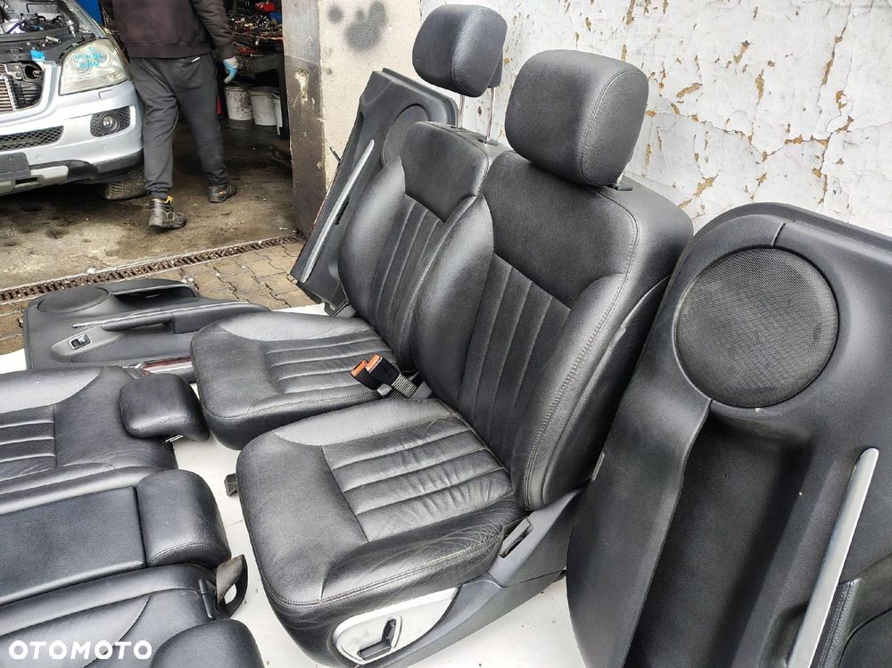 FOTEL FOTELE KANAPA BOCZKI CZARNA SKÓRA KOMPLET MERCEDES ML W164 - 10