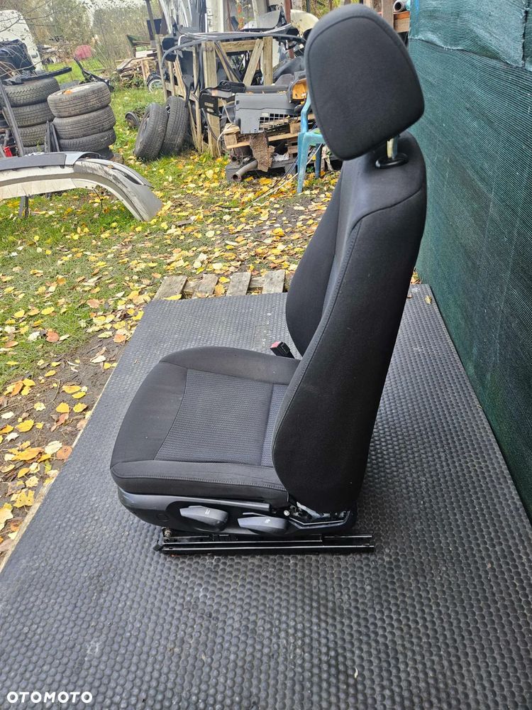 Fotel Kierowcy Siedzenie Welur Czarny Zagłówek BMW 3 E90 E91 2009r Lift LCI - 12