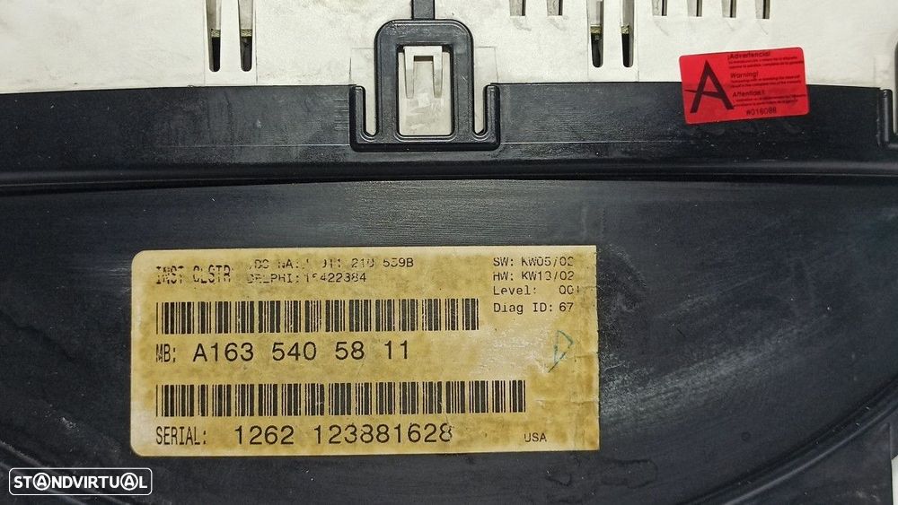 QUADRANTE MERCEDES CLASE M (W163) 270 CDI (163.113) - 2