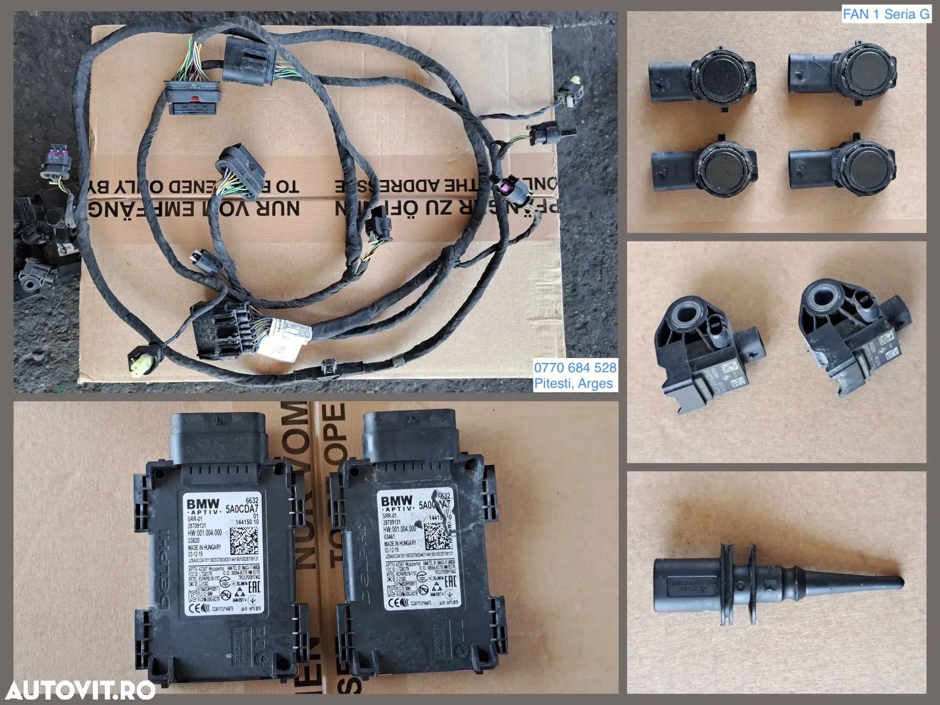 Senzor radar Senzor PDC Senzor crush Senzor temperatura Cablaj instalatie electrica bara fata originale BMW G11 LCI G12 LCI - 1