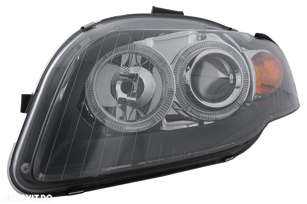 Faruri compatibile cu Audi A4 B7 (11.2004-03.2008) Angel Eyes Negru - 4