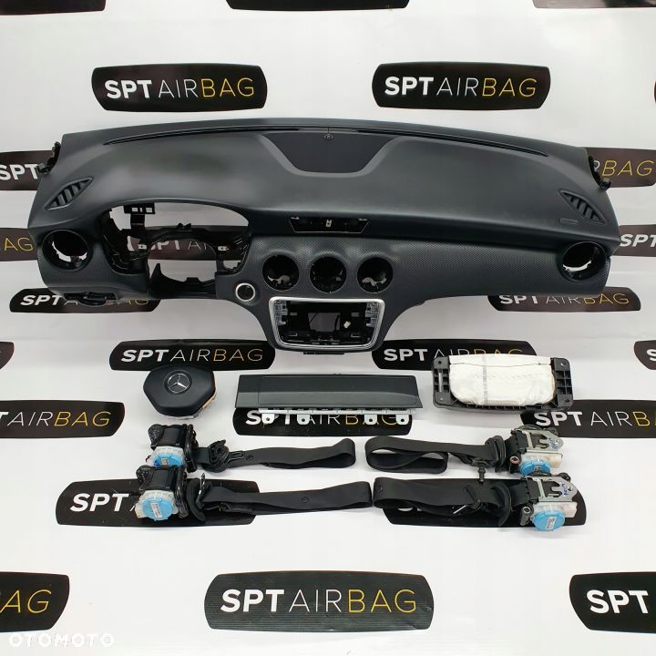MERCEDES A KLASA W176 DESKA ROZDZIELCZA KONSOLA KOKPIT PULPIT PODUSZKI AIRBAG AIR BAG PASY KIT SET - 1
