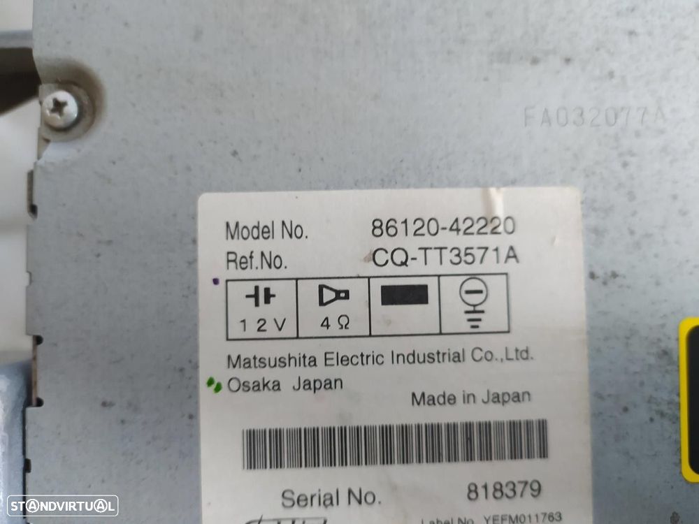 SISTEMA AUDIO / RADIO CD TOYOTA RAV 4 III 2008 -8612042220 - 4