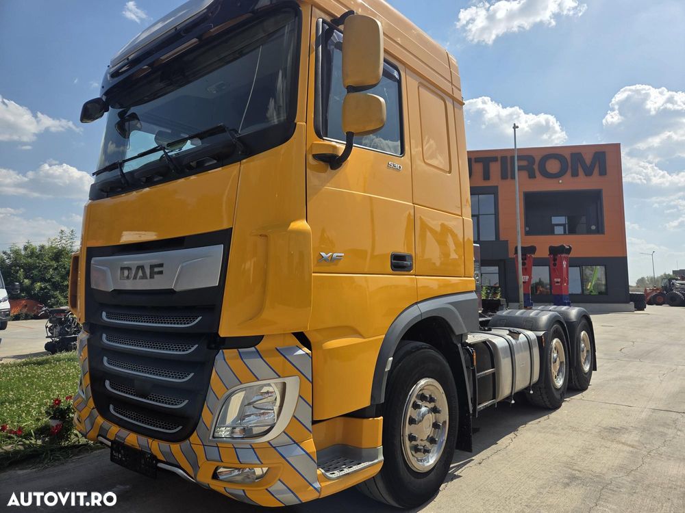 DAF XF 530 6x4, 2021, 370.795km, FULL OPTION, cutie AUTOMATA+RETARDER, Aer cond STATIONARE, FRIGIDER, proiectoare, girofar, kit basculare, 2 x 600l, Masa totala 78t, rulat doar in GERMANIA, STARE FOARTE BUNA, posibil leasing 4 ani-PROMOTIE 52.900 EUR+Tva - 1