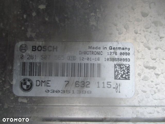 BMW 5 F10 F11 KOMPUTER STEROWNIK SILNIKA 7632115 N55 535i BENZYNA - 2