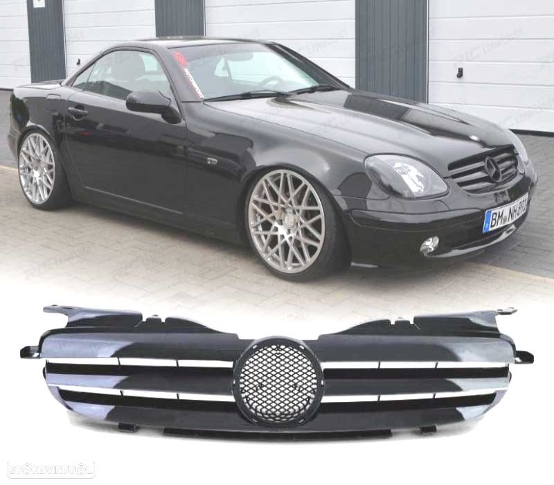 GRELHA MERCEDES CLASSE SLK R170 COUPE 96-04 LOOK SPORT PRETA - 1