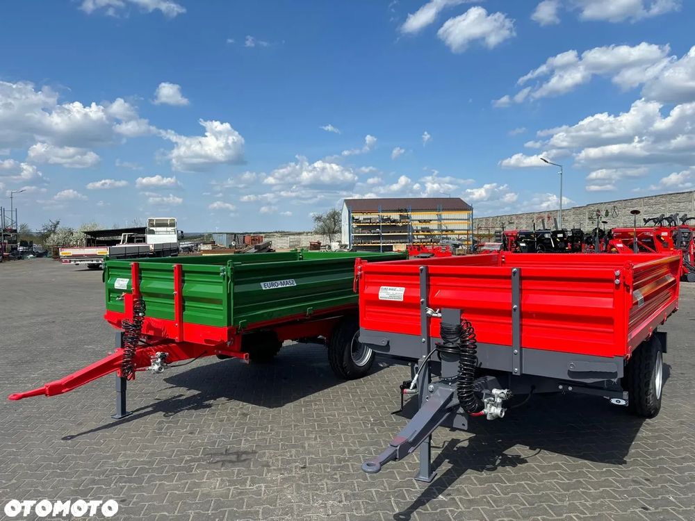 PRZYCZEPA ROLNICZA 3t Jednoosiowa Euro-Masz WYWROTKA /hamulec/nadstawki/zsyp - 12
