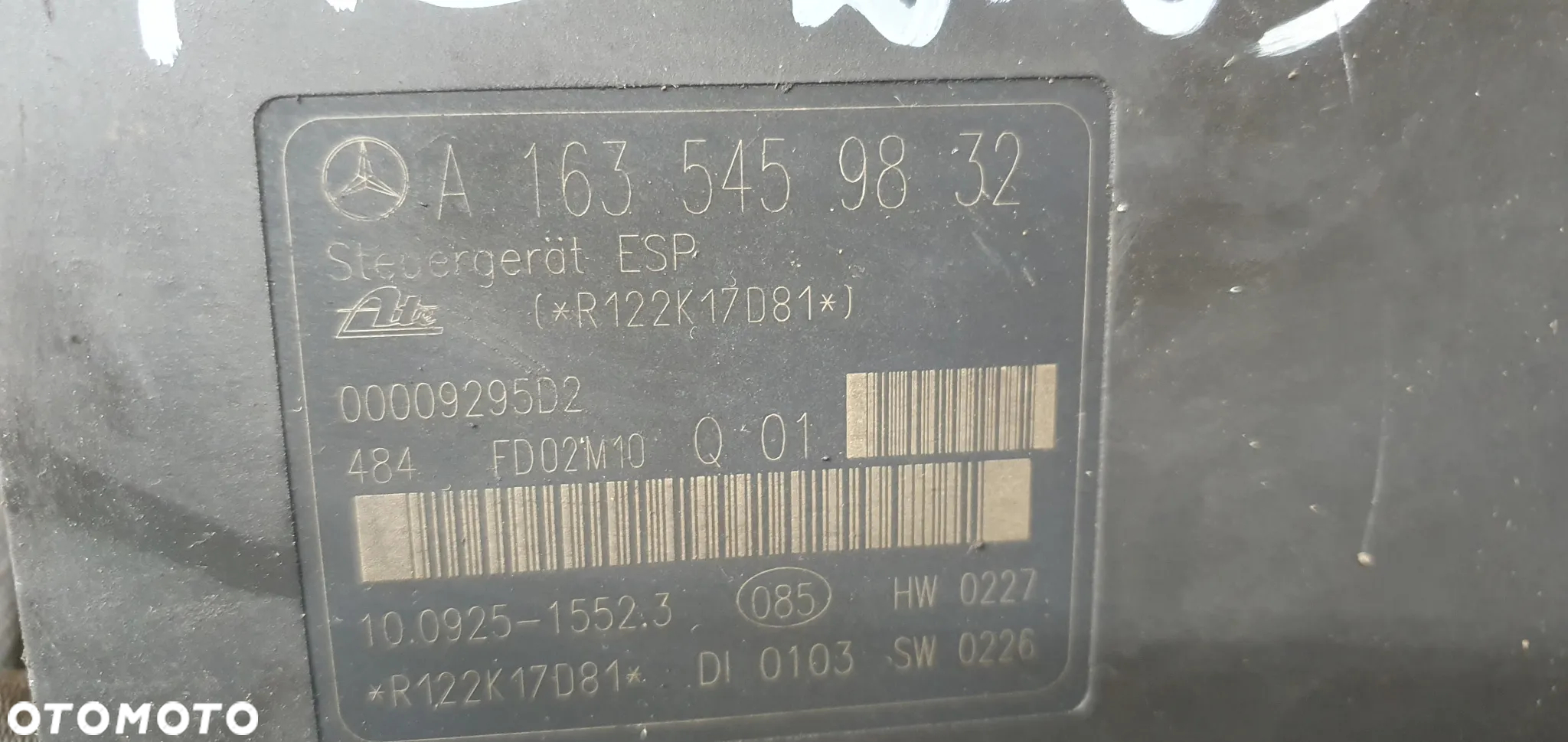 Pompa sterownik ABS Mercedes ML W163 Lift A1635459832 - 8