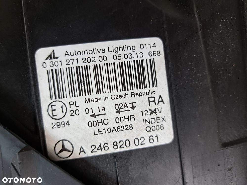 MERCEDES B-KLASA 246 LAMPA PRAWA PRZÓD 2468200261 ORYGINAŁ - 6