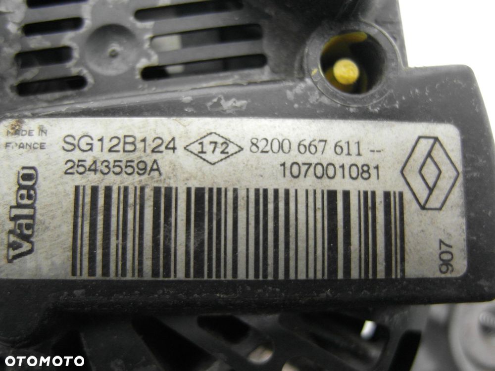 ALTERNATOR RENAULT SCENIC II 1.9 dCi 8200667611 SG12B124 - 5